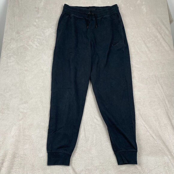Nike Men's Sweatpants Medium Joggers 100% Cotton Elastic Waistband & Cuffs Black - Picture 13 of 13